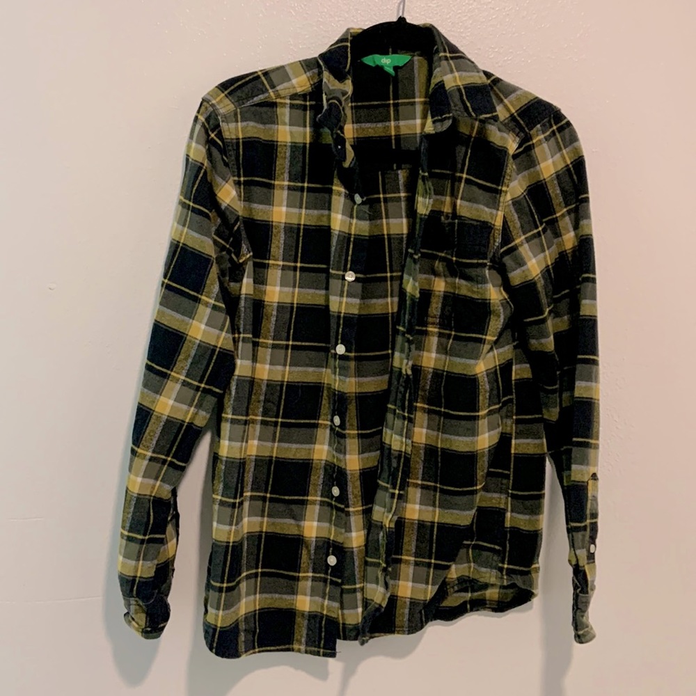 Dip yellow and black flannel S